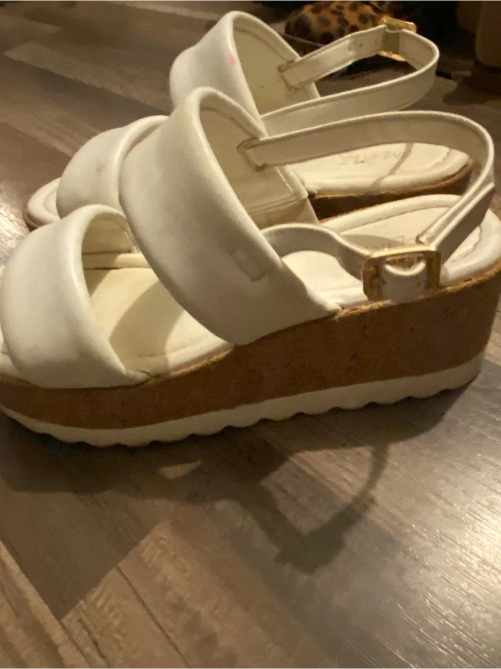 Limelight White Padded Double-Strap Kids Sandals